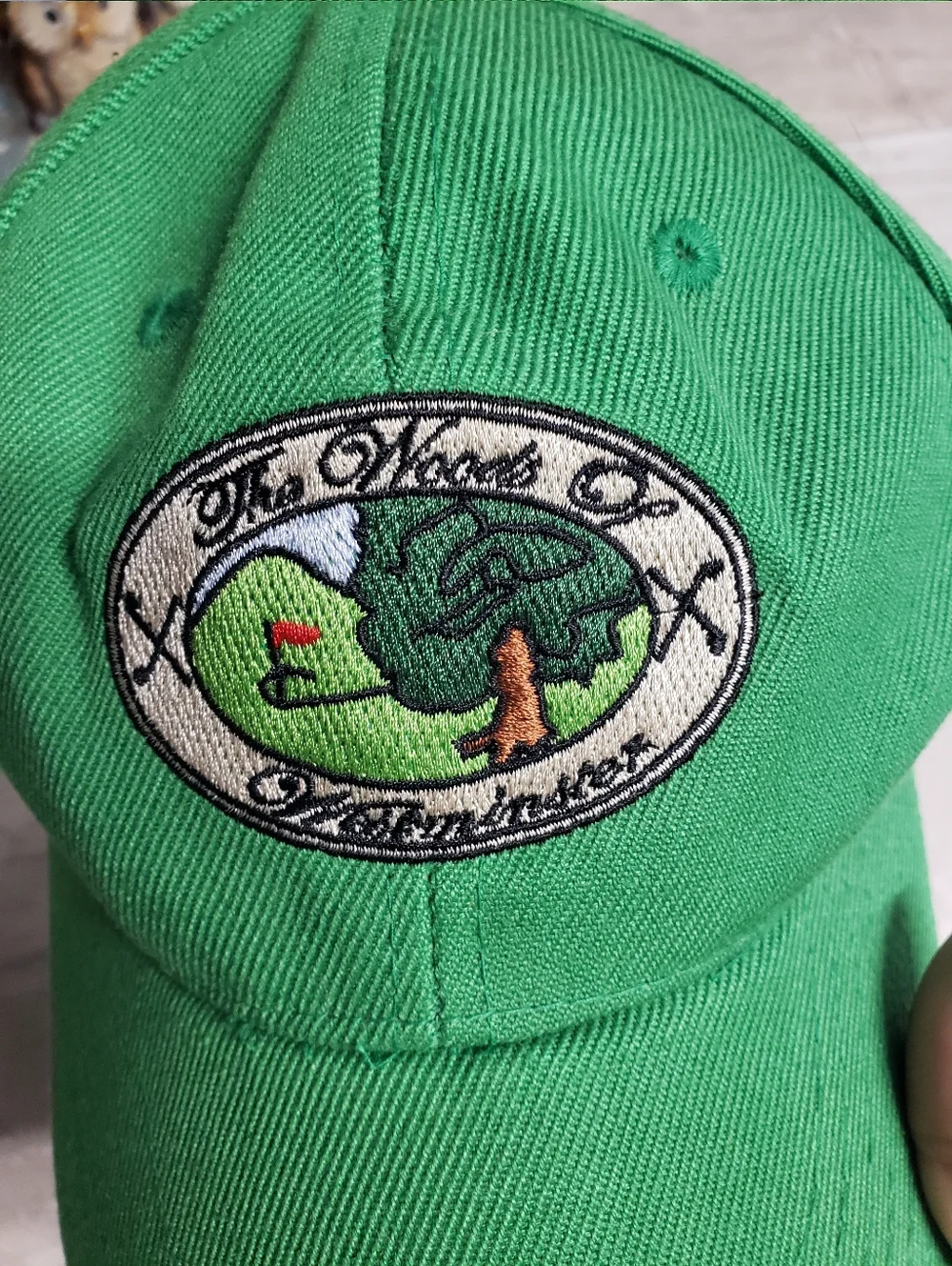The Woods of Westminster Golf Club Hat Green Embroidered Baseball Cap